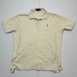 Polo Ralph Lauren Cream Polo Shirt Size XL Casual